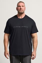 JACK & JONES Big & Tall Black Slogan Short Sleeve T-Shirt | BadRhino 3