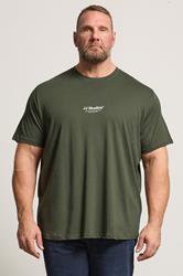 JACK & JONES Big & Tall Green JJ Studio T-Shirt | BadRhino 1