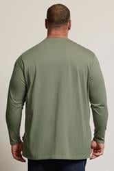 BadRhino Big & Tall Sage Green Extra Long Core Long Sleeve T-Shirt | BadRhino 3