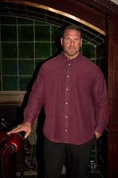 BadRhino Big & Tall Burgundy Red Long Sleeve Slub Shirt | BadRhino 1