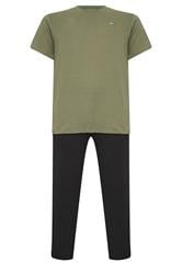 BadRhino Big & Tall Olive Green Lounge Trouser & T-Shirt Set