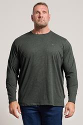 BadRhino Big & Tall Charcoal Grey Long Sleeve T-Shirt | BadRhino 3