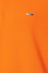 BadRhino Big & Tall Orange & White Tipped Polo Shirt | BadRhino 3