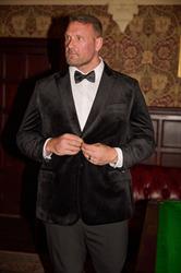 BadRhino Big & Tall Black Tailored Velvet Blazer | BadRhino 1