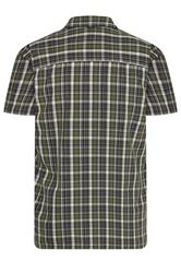 BadRhino Big & Tall Green Check Print Short Sleeve Shirt | BadRhino 6