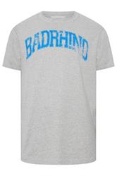 BadRhino Big & Tall Grey Extra Long Distressed Graphic T-Shirt