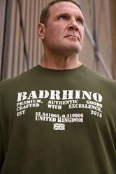 BadRhino Big & Tall Khaki Green Military Waffle Texture T-Shirt | BadRhino 1