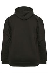 KAM Big & Tall Black California Zip Through Hoodie | BadRhino 2