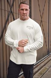 BadRhino Big & Tall Off-White Military Waffle Texture Long sleeve T-Shirt | BadRhino 1