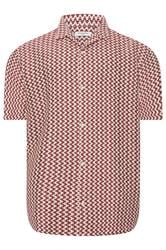 JACK & JONES Big & Tall Cabernet Red Crochet Shirt