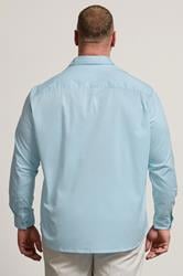 BadRhino Big & Tall Light Blue Stretch Long Sleeve Shirt | BadRhino 3