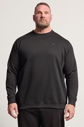 BadRhino Big & Tall Black Crew Neck Sweatshirt | BadRhino 3