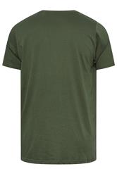  BadRhino Big & Tall Khaki Green Skull & Crossbones Graphic T-Shirt | BadRhino 2
