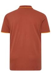 Ben Sherman Big & Tall Burnt Orange Signature Pique Polo Shirt | BadRhino 2