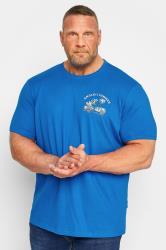 BadRhino Big & Tall Plus Size Cobalt Blue 'Endless Summer' Slogan T-Shirt | BadRhino 1