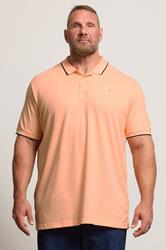 BadRhino Big & Tall Light Orange Tipped Polo Shirt | BadRhino 1