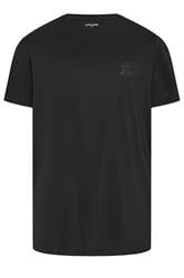 JACK & JONES Big & Tall Black Print Short Sleeve T-Shirt