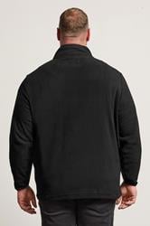 BadRhino Big & Tall Black Quarter Zip Quilted Fleece Jacket | BadRhino 3