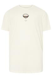 JACK & JONES Big & Tall Antique White Graphic T-Shirt | BadRhino 1