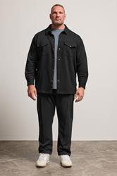 BadRhino Big & Tall Black Textured Jersey Joggers | BadRhino 3