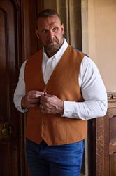 BadRhino Tailoring Big & Tall Rust Orange Tweed Waistcoat | BadRhino 2