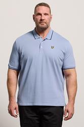 LYLE & SCOTT Big & Tall Bubble Blue Tipped Polo Shirt | BadRhino 3