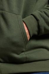 BadRhino Big & Tall Dark Green Borg Lined Zip Through Hoodie | BadRhino 5