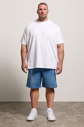 Kam Big & Tall Blue Elasticated Stretch Shorts | BadRhino 1