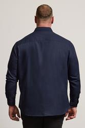BadRhino Big & Tall Navy Blue Long Sleeve Oxford Shirt | BadRhino 3