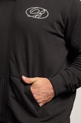 BadRhino Big & Tall Black Scripted Zip Through Hoodie | BadRhino 6