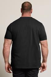 BadRhino Big & Tall Black 5 Pack Extra Long V-Neck T-Shirts | BadRhino 4