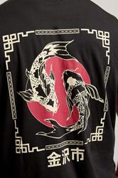 BadRhino Big & Tall Black Japanese Koi Graphic T-Shirt | BadRhino 4