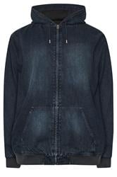 BadRhino Big & Tall Blue Denim Hooded Zip Through Jacket | badRhino 2