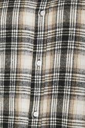 BadRhino Big & Tall Black & Tan Brown Brushed Checked Shirt | BadRhino 4