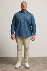 BadRhino Big & Tall Blue Geometric Print Party Shirt | BadRhino 2