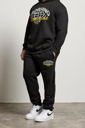 BadRhino Big & Tall Black Worldwide Print Joggers | BadRhino 1