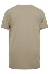 KAM Big & Tall Stone Brown Rock N Roll Print T-Shirt | BadRhino 4