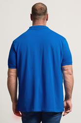 BadRhino Big & Tall Blue & Yellow Contrast Polo Shirt | BadRhino 4