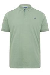BadRhino Big & Tall Light Green Contrast Short Sleeve Polo Shirt