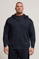 BadRhino Navy Blue Essential Zip Through Hoodie | BadRhino 1