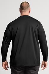 IronRhino Big & Tall Black Branded Performance Long Sleeve T-Shirt | BadRhino 3