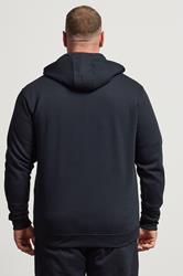 BadRhino Big & Tall Navy Blue Zip Through Hoodie | BadRhino 3