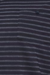 D555 Big & Tall Black Stripe Polo Shirt | BadRhino