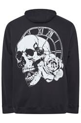 BadRhino Big & Tall Black Japanese 'Samurai' Zip Through Hoodie | BadRhino 2