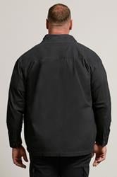 BadRhino Big & Tall Black Cotton Zip Through Jacket | BadRhino 4
