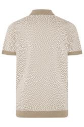 BadRhino Big & Tall Stone Brown Pattern Knitted Trophy Polo | BadRhino 7