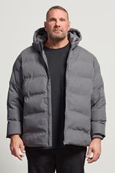 JACK & JONES Big & Tall Grey Puffer Jacket | BadRhino 1