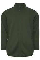 BadRhino Big & Tall Green Full Zip Textured Sweatshirt | BadRhino 6