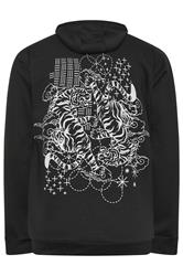 BadRhino Big & Tall Black Tiger Graphic Print Hoodie | BadRhino 7