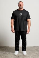 JACK & JONES Big & Tall Black Graphic T-Shirt | BadRhino 2